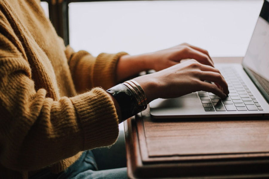 Person using laptop