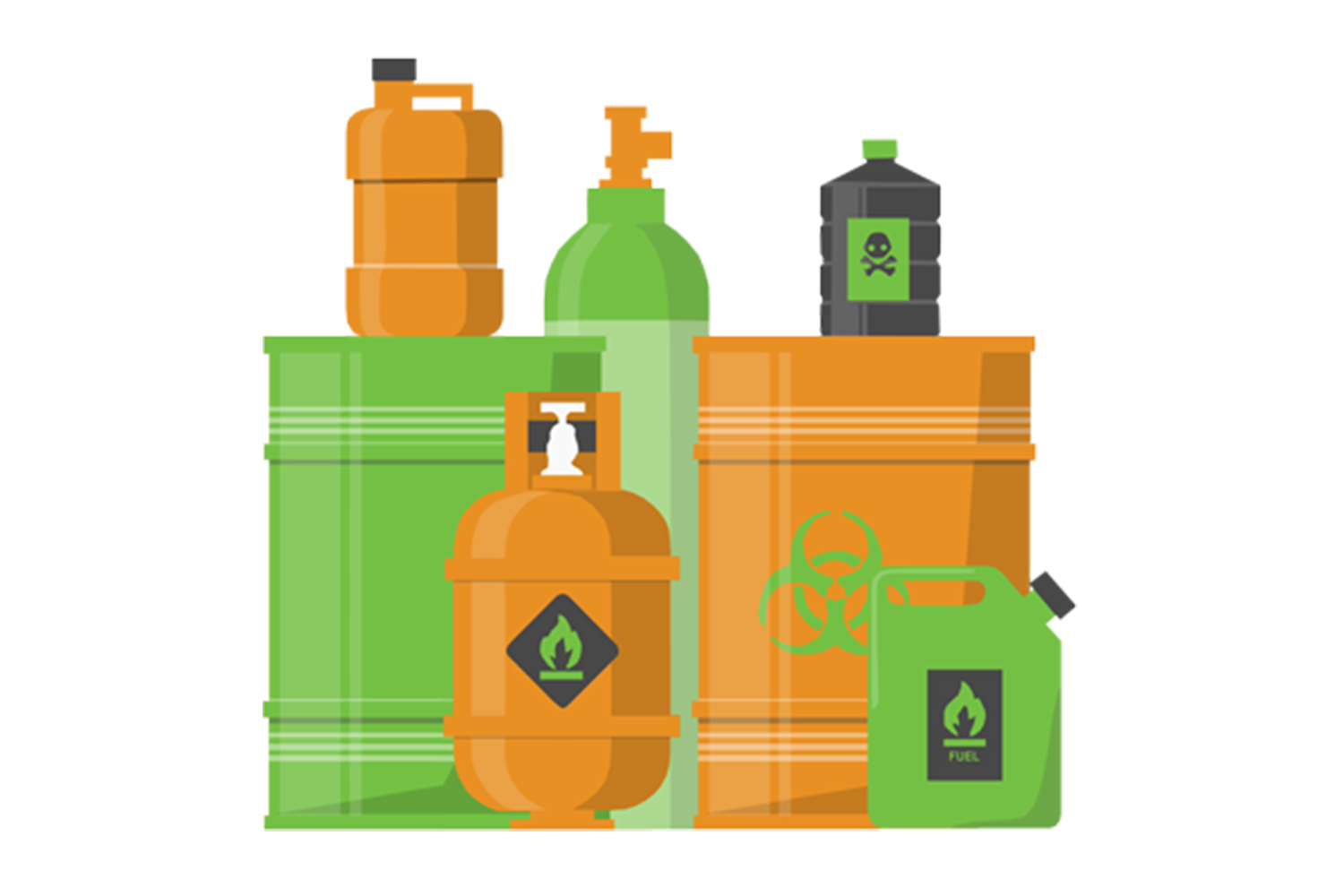 Illustrations depicting AgriSmart's hazardous substances feature as a part of Health & Safety